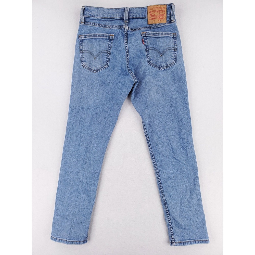 Levis 511 Jeans Mens 29x30 Slim Tapered Stretch Denim Pants Low Rise Stone Wash - Picture 2 of 16